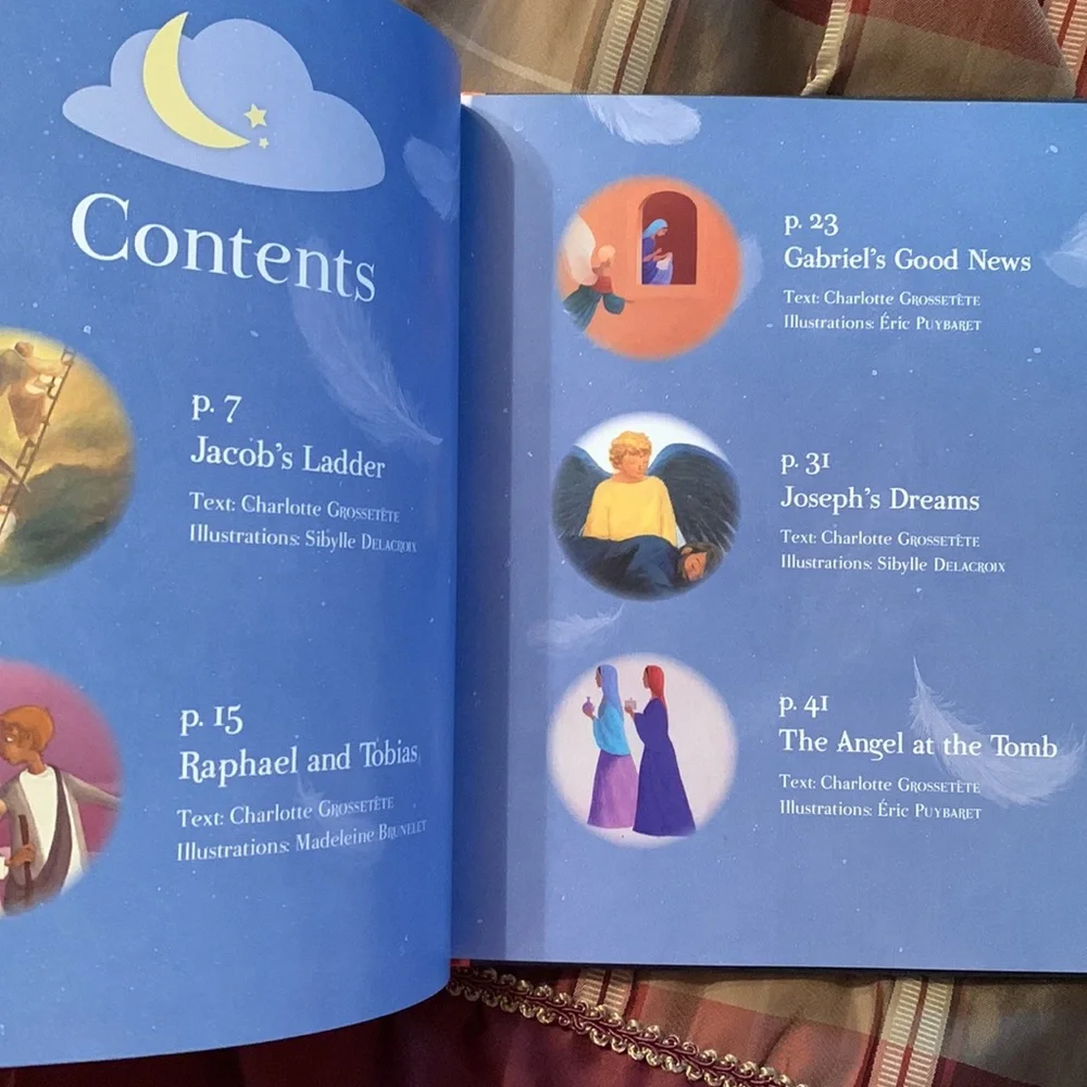 Angel Stories form the Bible padded hardcover book like new 5 stories storybook